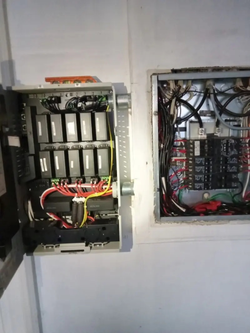 Electrical panel upgrade completed for Security Camera Wiring in Edgefield